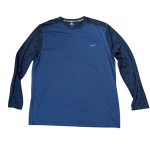 Greg Norman "Attack Life" long sleeve performance shirt XL Blue Activewear